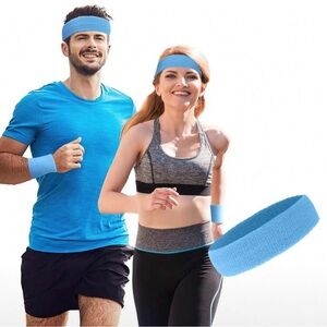 Brand New Light Blue Outdoor Sweatband Headband